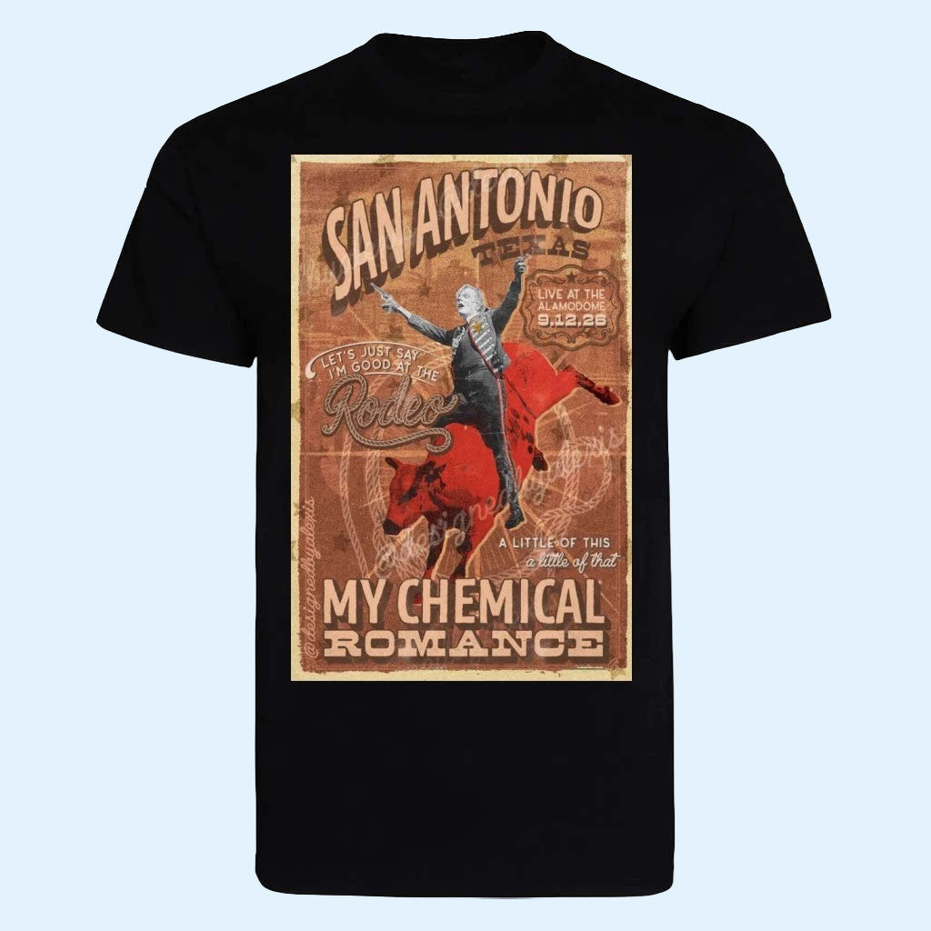 My Chemical Romance Merch MCR The Black Parade 2026 San Antonio Texas Alamodome Sept 12 T-Shirt