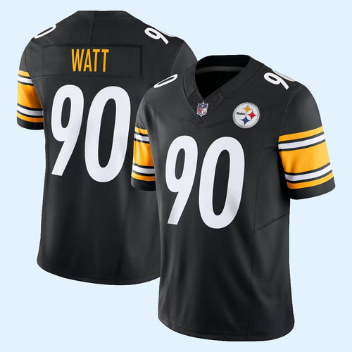 TJ Watt Jersey Shirt Pittsburgh Steelers Merch #90 Black Vapor FUSE Jersey Football Themed Gift