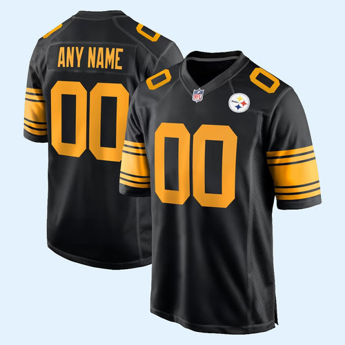 Custom Pittsburgh Steelers Merch 2026 Pittsburgh Football Black Alternate Game Jersey Fan Gear