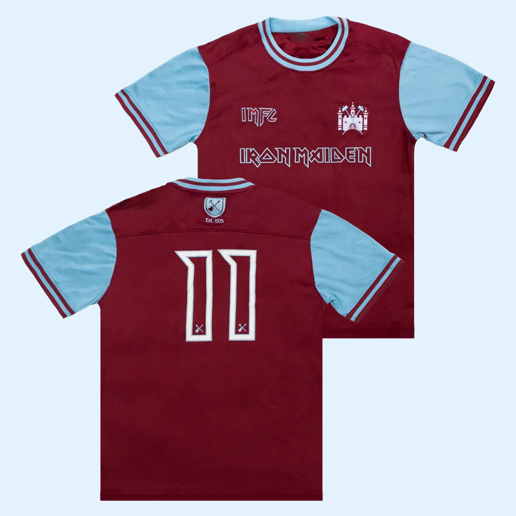 Iron Maiden Merch 2026 Iron Maiden X West Ham 50th Anniversary Home Jersey Shirt Fan Apparel