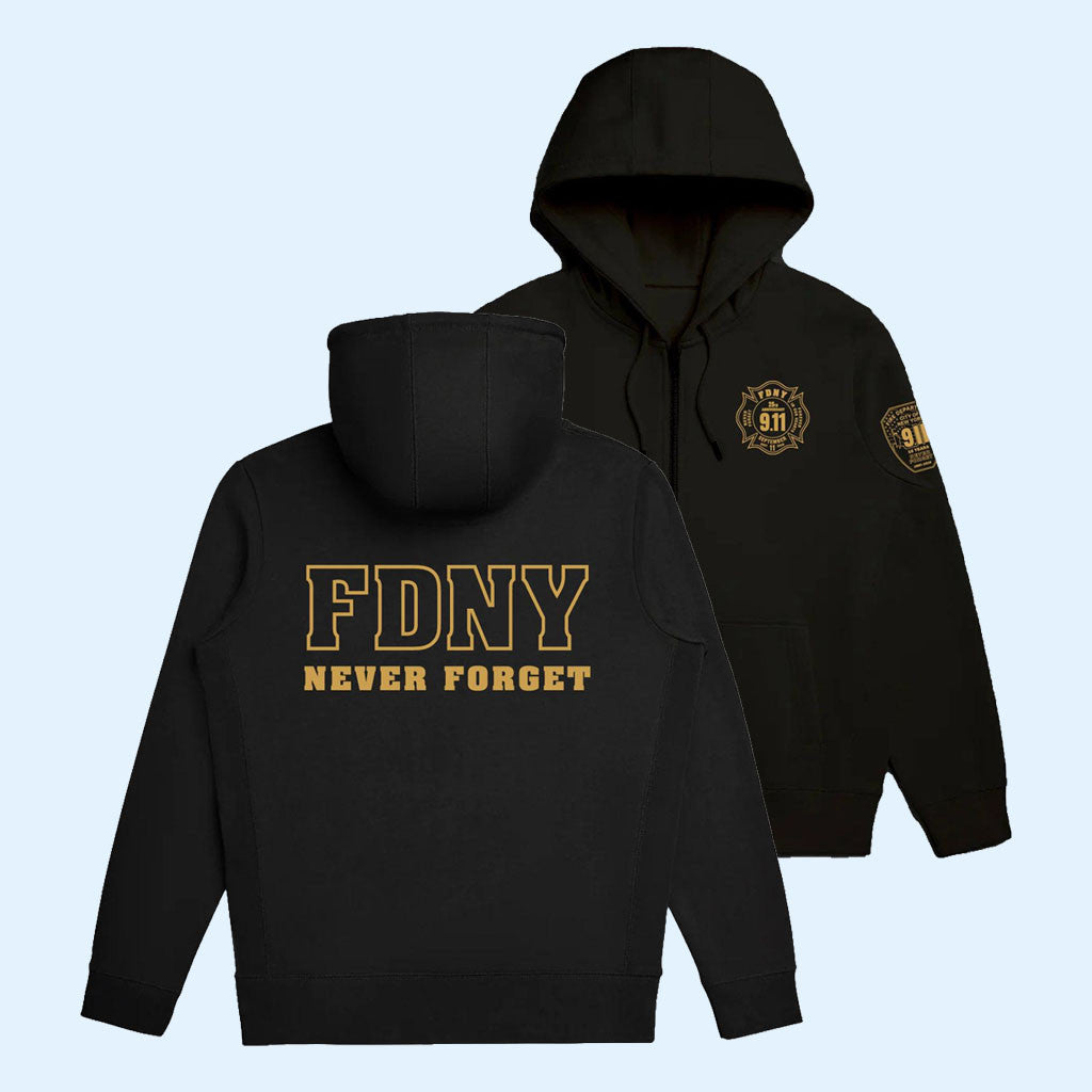 FDNY Merch 2026 FDNY 9 11 25th Anniversary Never Forget Zip Hoodie Patriot Day Gifts