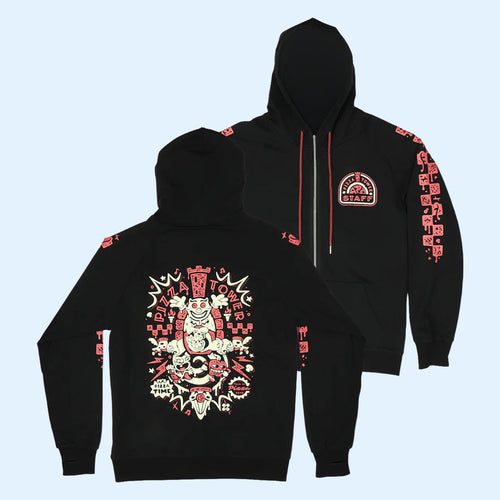 Pizza Tower Merch 2026 P-Rank Zip Hoodie Pizza Tower Staff Hoodie Gift For Video Game Lovers