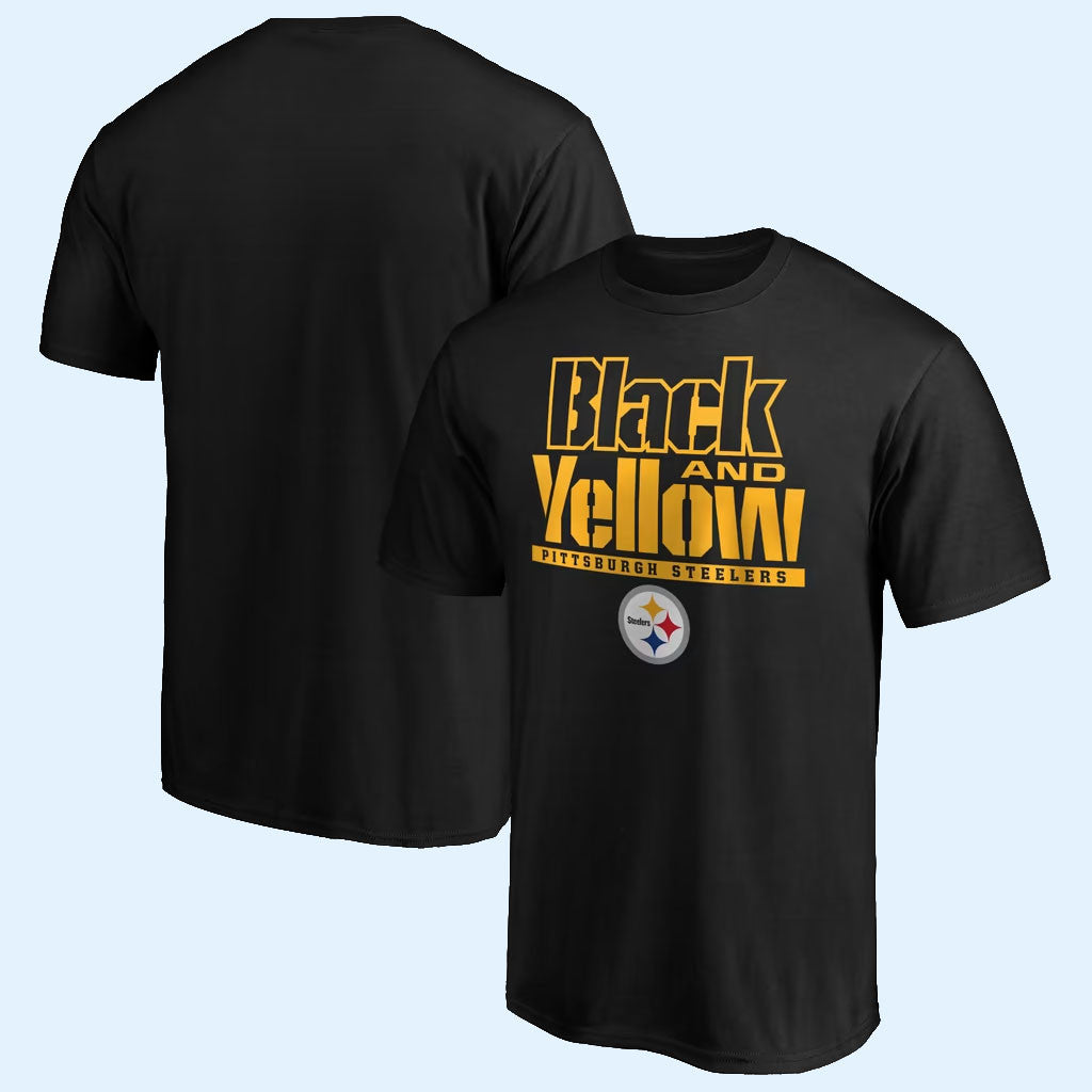 Pittsburgh Steelers Merch 2026 Pittsburgh Steelers Hometown Collection T-Shirt Black And Yellow
