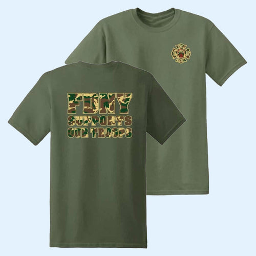 FDNY Merch 2026 Support Our Troops T-Shirt Camo FDNY Shirt Gift For Fireman