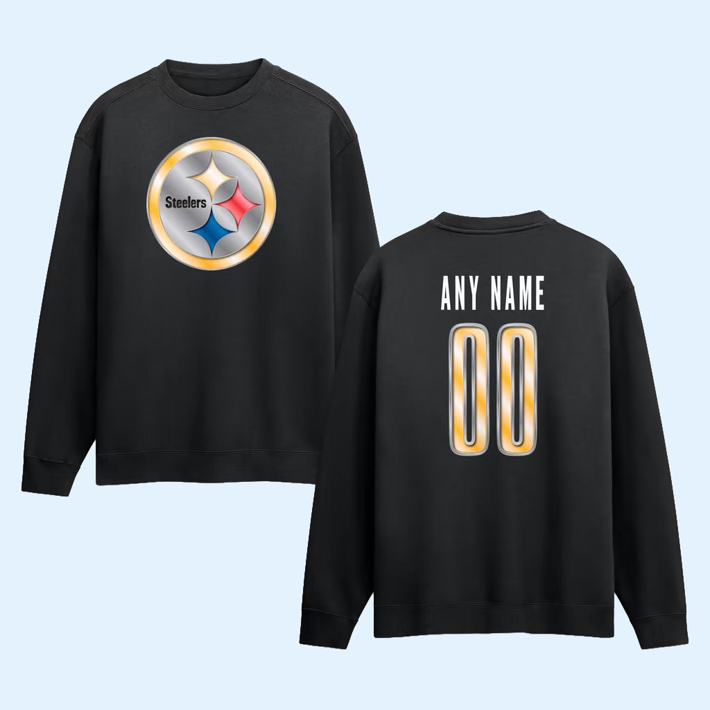 Personalized Pittsburgh Steelers Merch 2026 Pittsburgh Steelers Metallic Mascot Sweatshirt