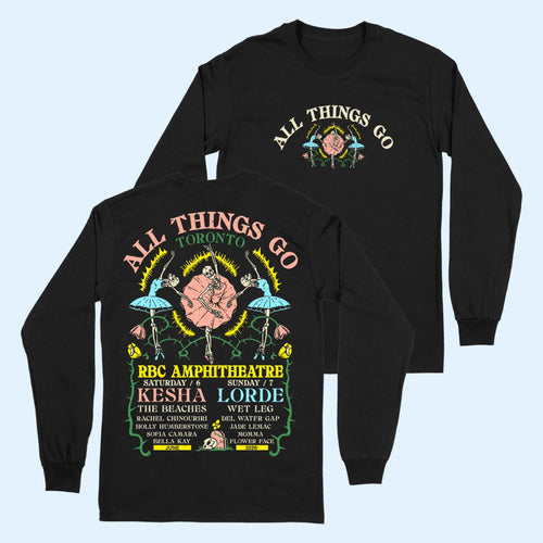 All Things Go Festival Merch 2026 Toronto Skeleton Ball Long Sleeve Shirt Gift For Music Fans