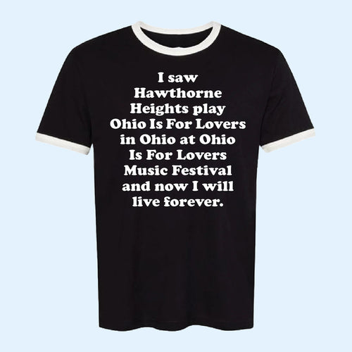 Hawthorne Heights Merch 2026 Ohio Is For Lovers Festival Ringer T-Shirt Gift For Music Fans