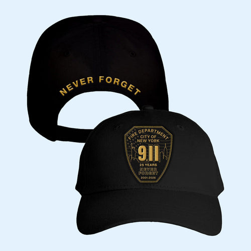 FDNY Merch 2026 FDNY 9 11 25th Anniversary Shield Hat Never Forget Hat Patriotic Gifts