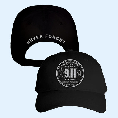 FDNY Merch 2026 FDNY 9 11 25th Anniversary Round Emblem Hat Embroidered Patriotic Gifts