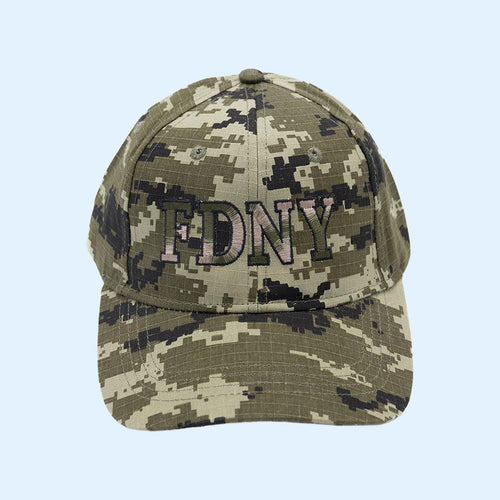 FDNY Merch 2026 FDNY Camo Hat Embroidered Firefighter Honor Hat Gift For Dad