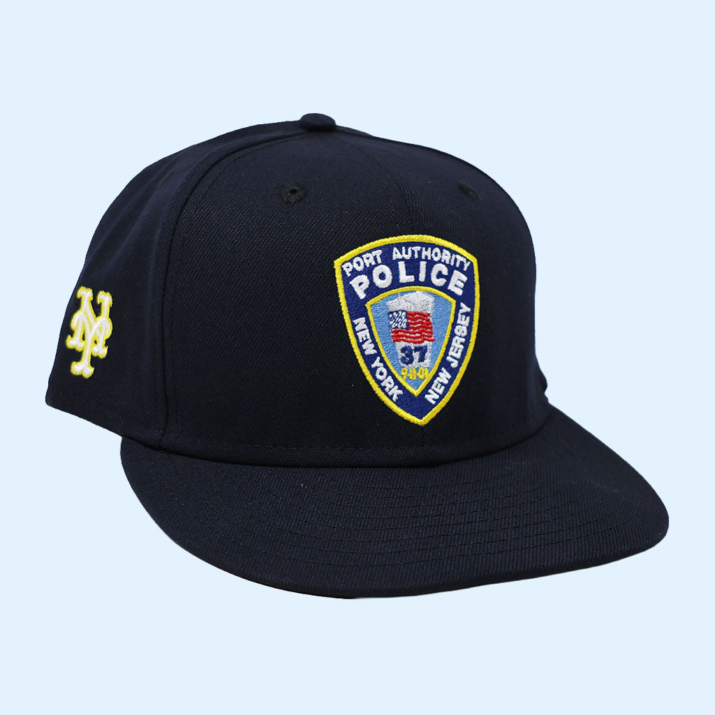 Eric Chavez #61 Game-Used PAPD Snapback Hat Embroidered New York Mets Merch Gifts For Police