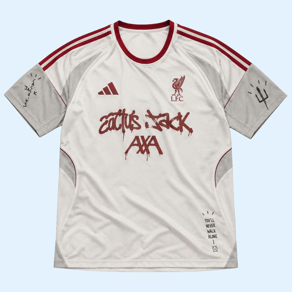 Cactus Jack X Liverpool FC Merch 2026 European Jersey You'll Never Walk Alone Jersey Fan Gifts