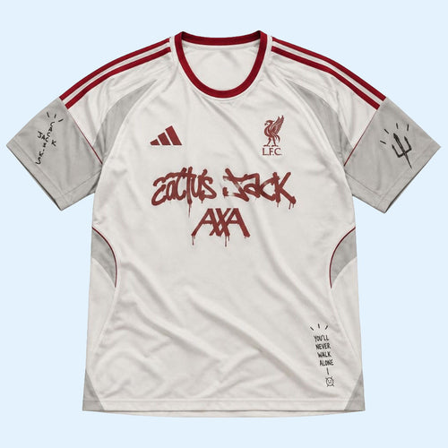 Cactus Jack X Liverpool FC Merch 2026 European Jersey You'll Never Walk Alone Jersey Fan Gifts