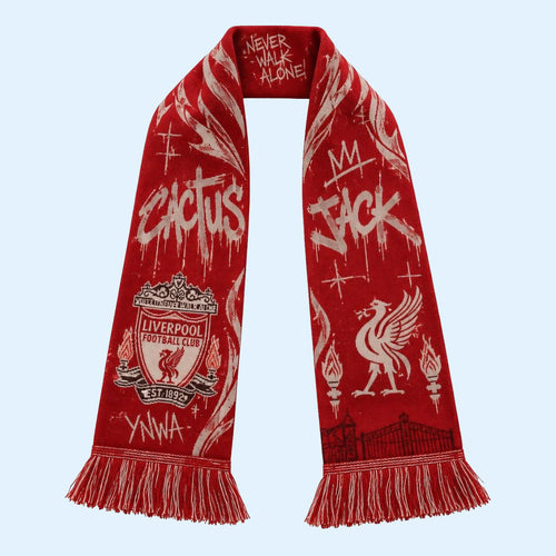 Cactus Jack X Liverpool FC Merch 2026 LFC Home Scarf Soccer Fan Gear Gift For Game Day