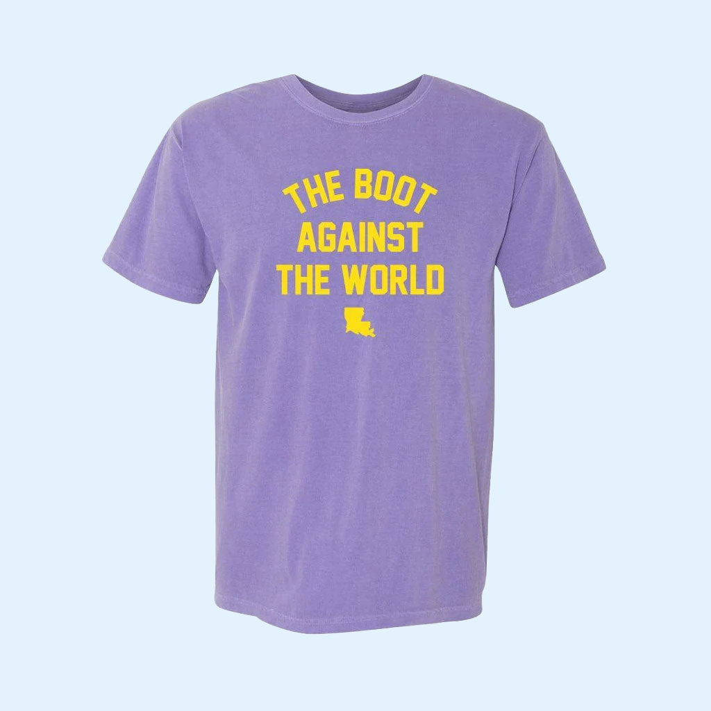 The Boot Against The World T-Shirt LSU Tigers Merch Presents For Football Fans