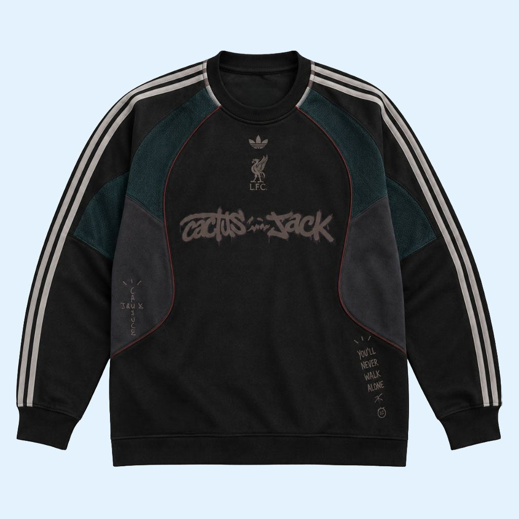 Cactus Jack X Liverpool FC Merch 2026 LFC Retro Sweatshirt Soccer Gear Gifts For Brothers