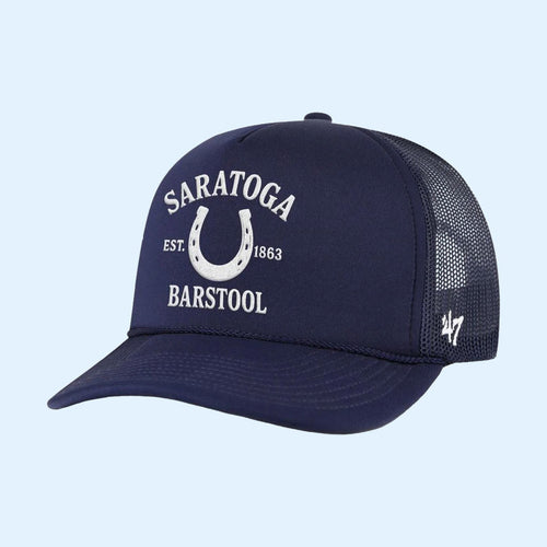 Saratoga X Barstool Sports Horseshoe '47 Trucker Hat Embroidered Gift For Horse Racing Fans