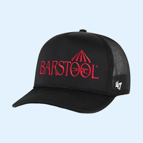 Saratoga X Barstool Sports Trucker Hat 2026 Horse Racing Lover Hat Black Gift For Brothers