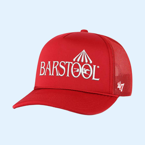 Saratoga X Barstool Sports Trucker Hat Red 2026 Horse Racing Lover Hat Gift For Husband