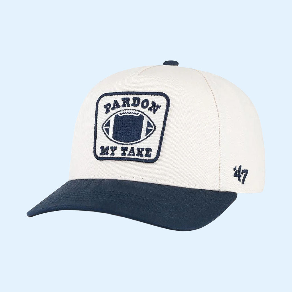 Pardon My Take Football Patch '47 Embroidered Hat Game Day Cap Gift For Football Fans