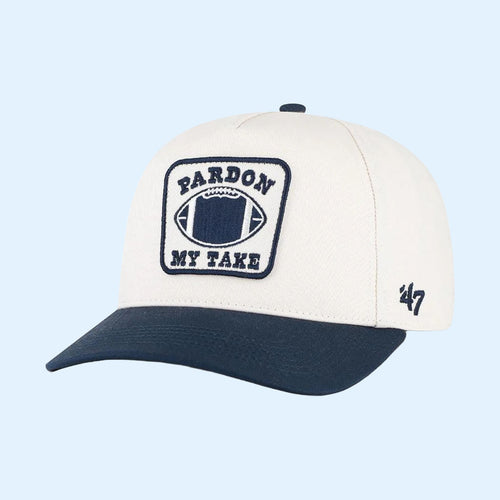 Pardon My Take Football Patch '47 Embroidered Hat Game Day Cap Gift For Football Fans