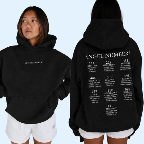 1987 Label Merch 2026 Angel Numbers Hoodie Of The Angels Hoodie Gift For Besties