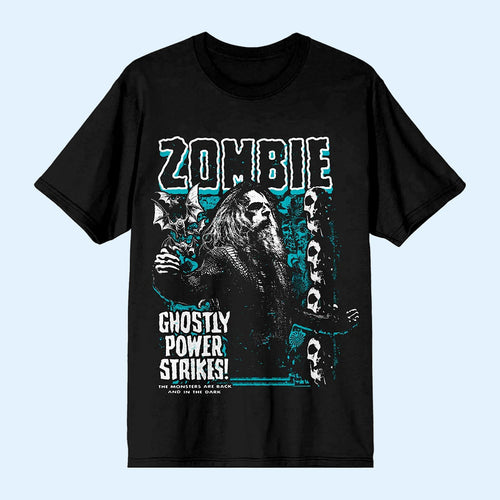 Rob Zombie Merch 2026 Ghostly Power Strikes T-Shirt Rob Zombie Shirt Best Gift For Music Lover