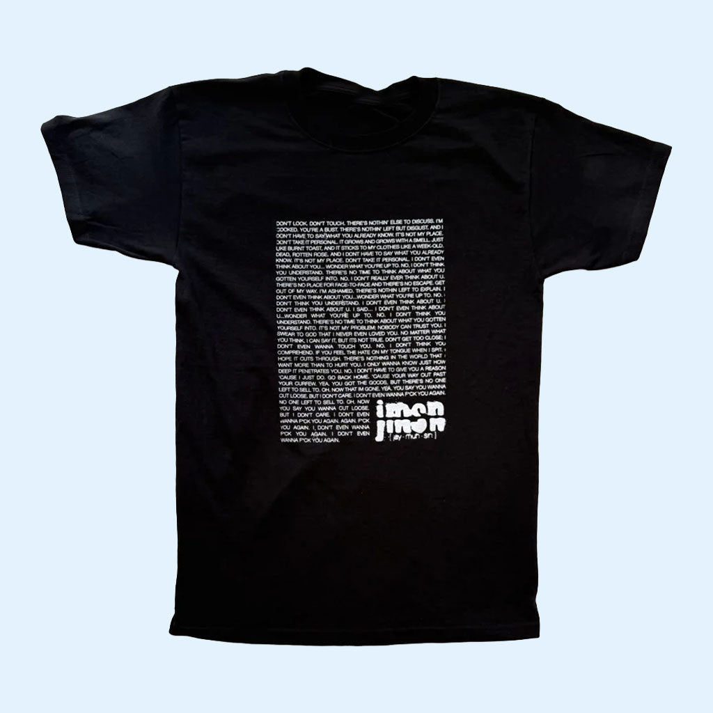 JMSN Merch 2026 I Don't Even Think About U Lyric T-Shirt Presents For Music Lovers
