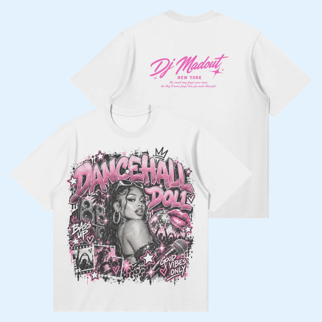 DJ Madout Merch 2026 Dancehall Doll T-Shirt Good Vibes Only Shirt Gifts For Music Lovers