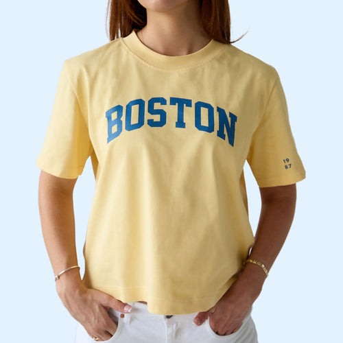 1987 Label Merch 2026 Boston T-Shirt Retro College Varsity Shirt Gifts For Sisters