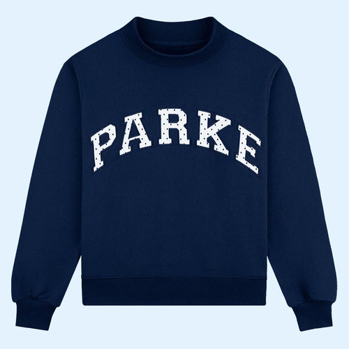 Parke Merch Polka Dot Letter Varsity Sweatshirt 2026 Christmas Gifts For Besties