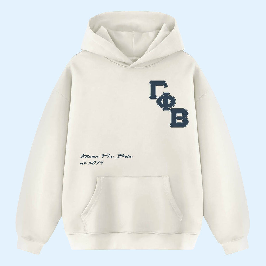 Gamma Phi Beta Merch 2026 Varsity Dreams Sorority Hoodie Gift For Little Sister