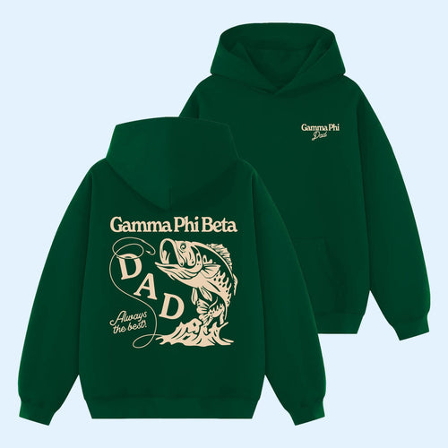 Gamma Phi Beta Merch 2026 The Perfect Catch Dad Sorority Hoodie Gamma Phi Dad Gifts
