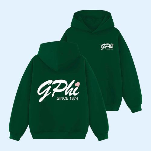 Gamma Phi Beta Merch 2026 Evergreen Sorority Hoodie Gift For G Phi Members