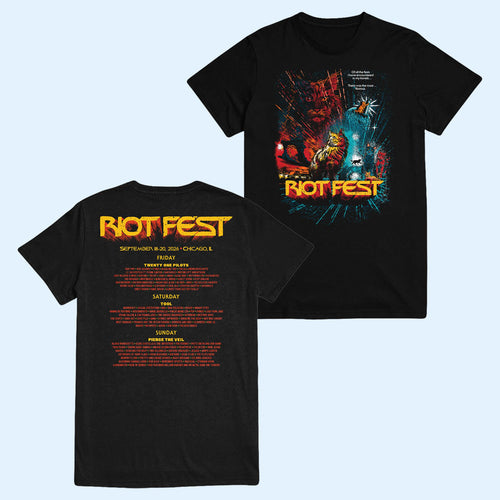 Riot Fest 2026 Chicago Merch Wrath Of Cats Lineup T-Shirt Gifts For Music Lovers