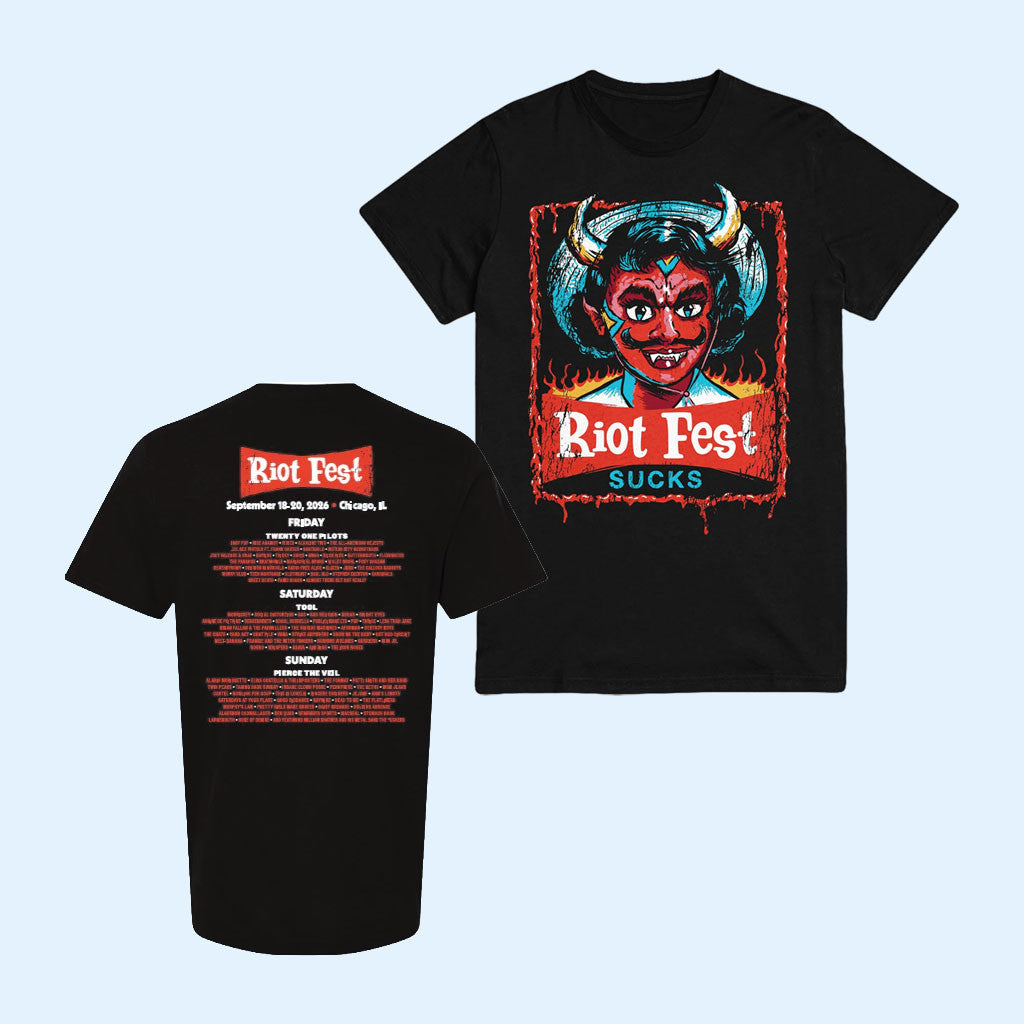 Riot Fest 2026 Chicago Merch Little Devil Lineup T-Shirt Music Gifts For Music Lovers