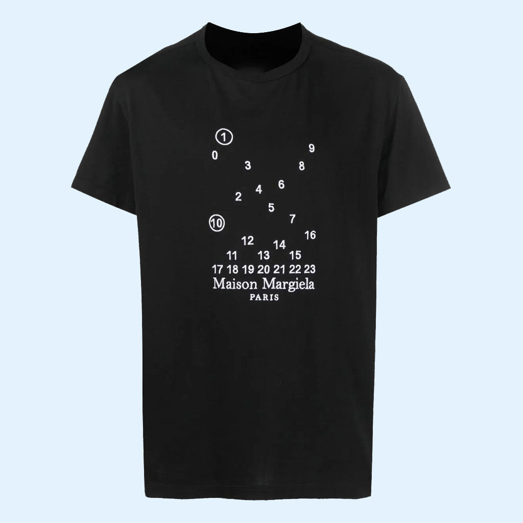 Maison Margiela Shirt Numeric Logo T-Shirt Black Maison Margiela Merch Present For BFF