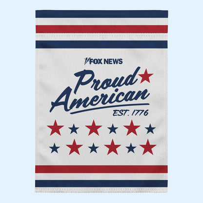 FOX News Merch 2026 FOX News Proud American Est 1776 Garden Flag Yard Decor Patriotic Gifts