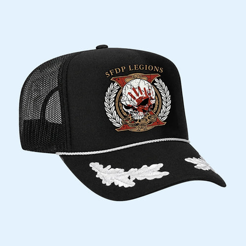 Five Finger Death Punch Merch 2026 Legions Captains Trucker Hat 5FDP Legions Cap Fan Gifts