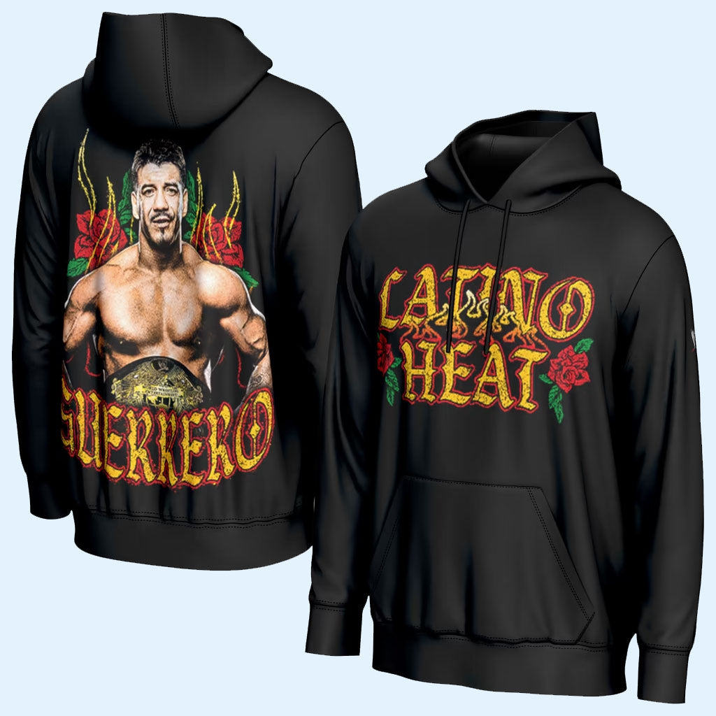 Eddie Guerrero Merch 2026 ProSphere Black Eddie Guerrero Latino Heat Hoodie WWE Merch Fan Gift