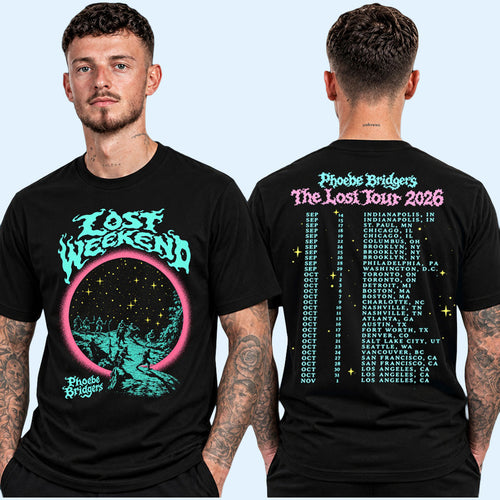 Phoebe Bridgers Merch The Lost Tour 2026 Lost Weekend Tour Dates T-Shirt Gifts For Music Lovers