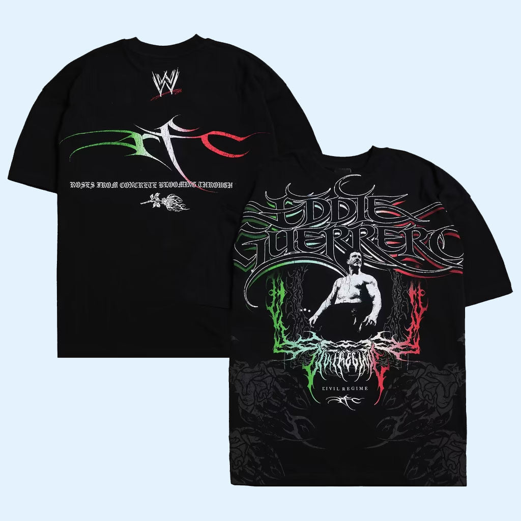 Eddie Guerrero Merch 2026 Civil Regime Eddie Guerrero Lucha Rose T-Shirt Gift For WWE Fans