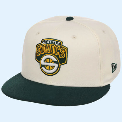NBA Chrome OTC X Lids Hat Drop Merch Seattle Supersonics New Era Snapback Hat Gifts For Fans