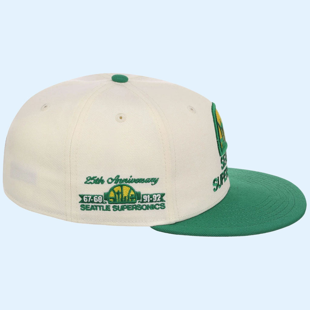 NBA Chrome OTC X Lids Hat Drop Merch Seattle Supersonics New Era Snapback Hat Game Day Gifts