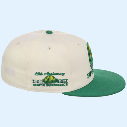 NBA Chrome OTC X Lids Hat Drop Merch Seattle Supersonics New Era Snapback Hat Game Day Gifts