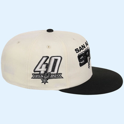 NBA Chrome OTC X Lids Hat Drop Merch San Antonio Spurs New Era Snapback Hat SA Spurs Merch Gift