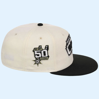 NBA Chrome OTC X Lids Hat Drop Merch San Antonio Spurs New Era Snapback Hat Basketball Fan Gear