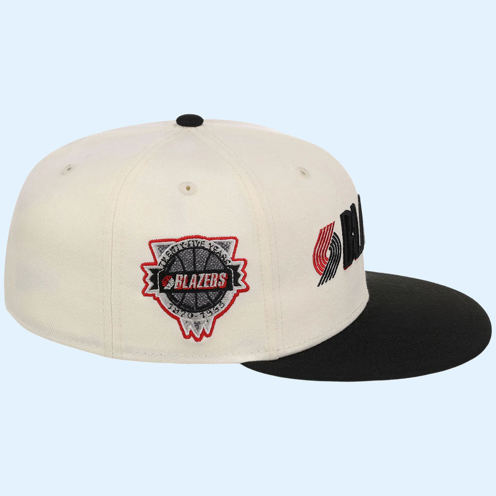 NBA Chrome OTC X Lids Hat Drop Merch Portland Trail Blazers New Era Snapback Hat Gift For Fans