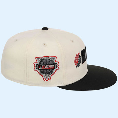 NBA Chrome OTC X Lids Hat Drop Merch Portland Trail Blazers New Era Snapback Hat Gift For Fans