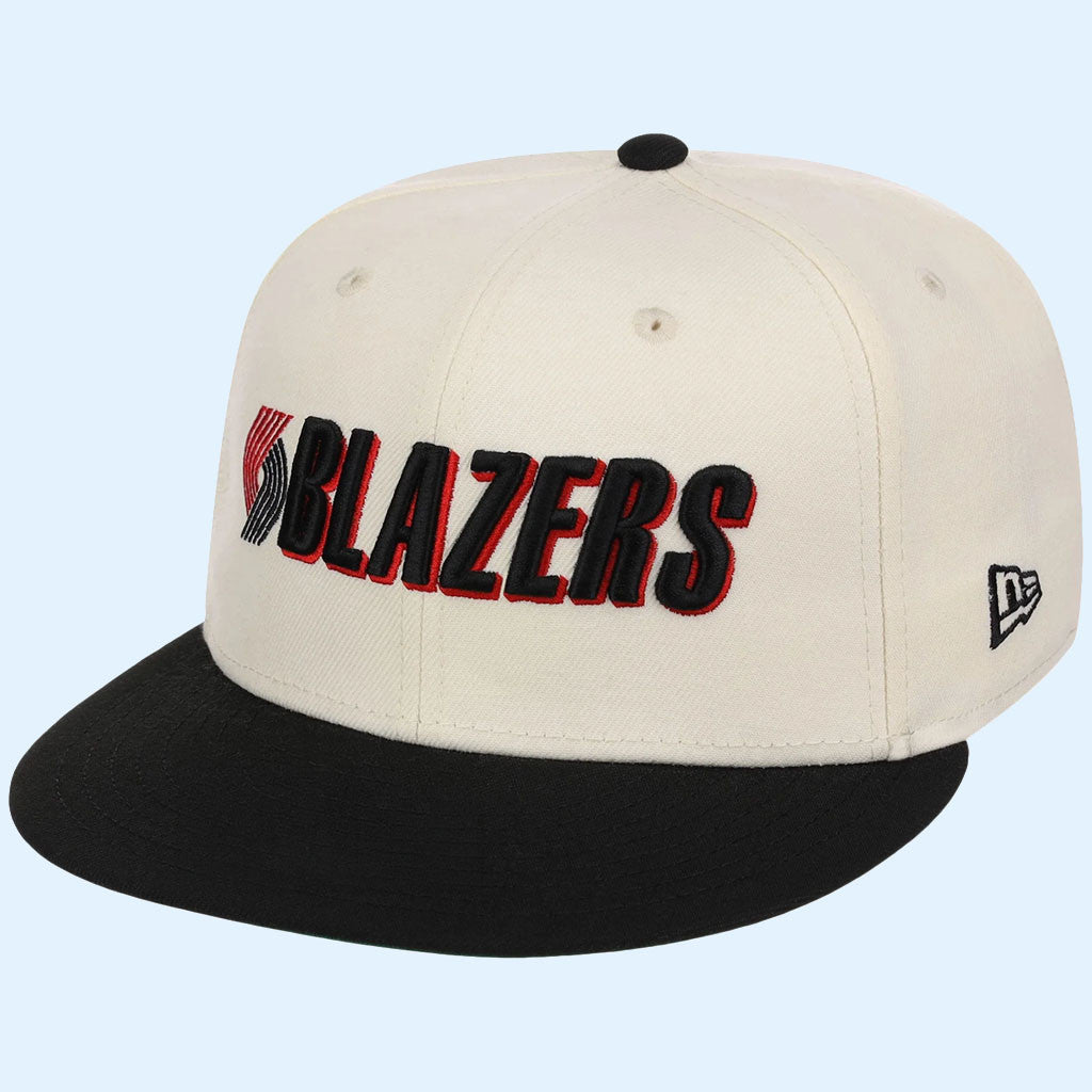 NBA Chrome OTC X Lids Hat Drop Merch Portland Trail Blazers New Era Snapback Hat Gift For Fans